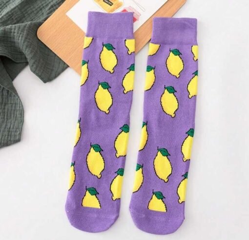 Medias 3/4 - Limones (Lila)