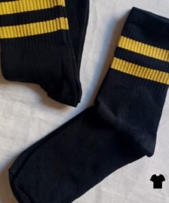 Medias 3/4 - Old School (Negro y Amarillo)