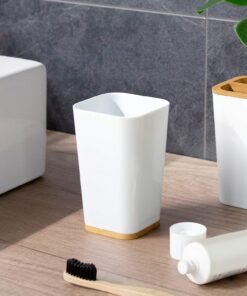 Vaso Para Cepillo Bambu - Bianca