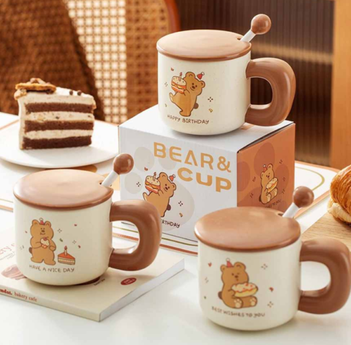 Taza de Ceramica + Revolvedor - Bear Birthday