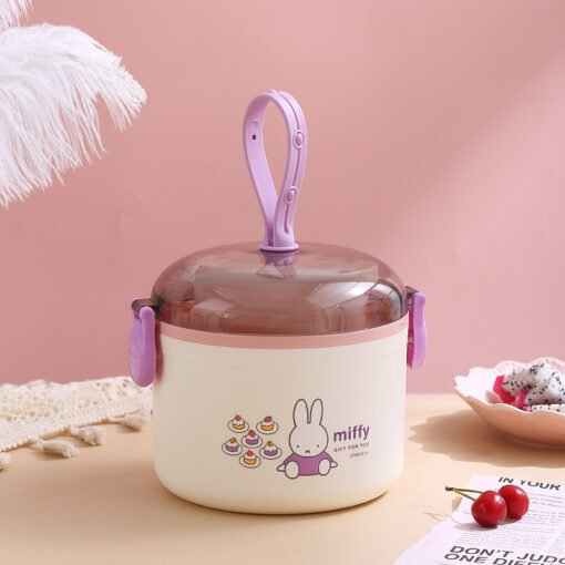 Vianda Redonda con Manija + Divisiones Miffy Bunny - Imagen 3