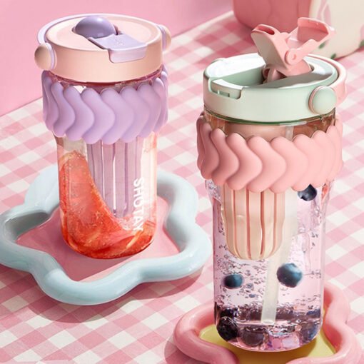 Vaso de Tritán con Tapa + Filtro y Sorbete