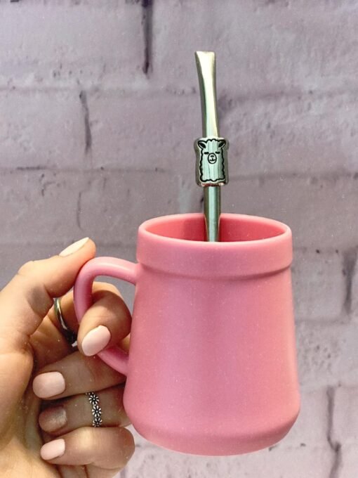 Mate assa Pastel con bombilla aluminio - Imagen 3
