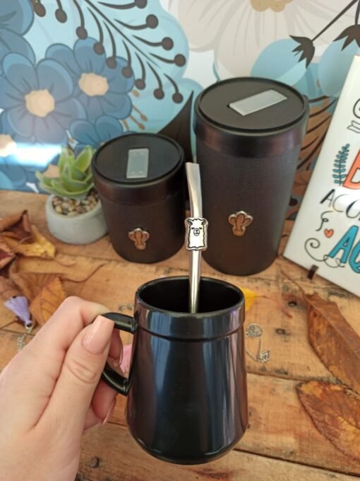 Mate assa Pastel con bombilla aluminio - Imagen 5