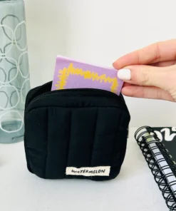 Monedero Cuadrado Matelasse - NEGRO