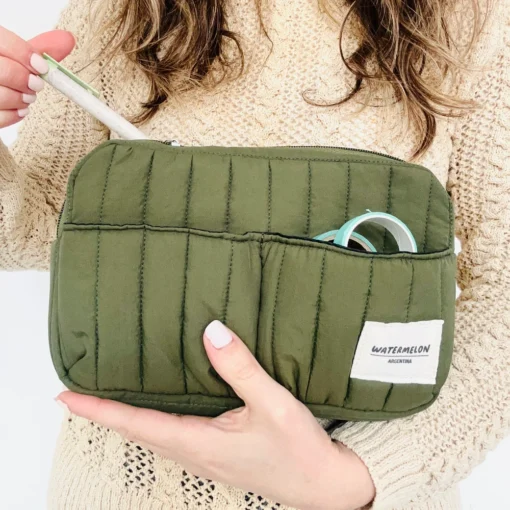 Necessaire Dos Bolsillos - VERDE MILITAR