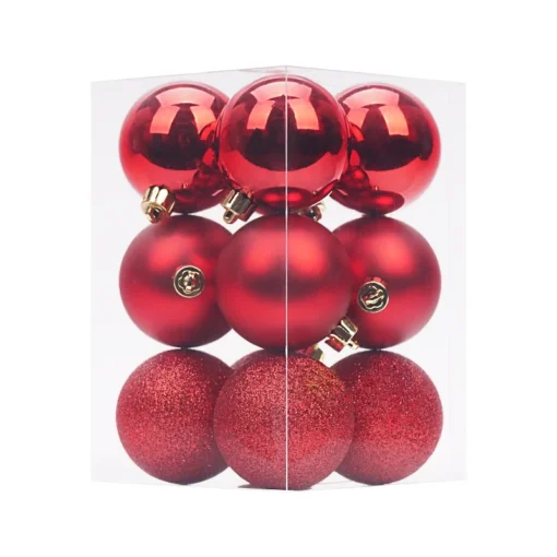 12 Esferas Navideñas Metal y Brillo 5 cm - Imagen 4