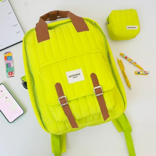 Mochila Matelasse - Verde Lima