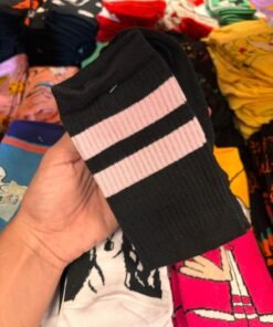 Medias 3/4 - Old School Negro y Rosa