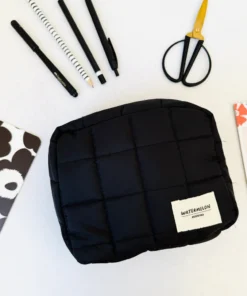 Necessaire Abierto Matelasse - Negro