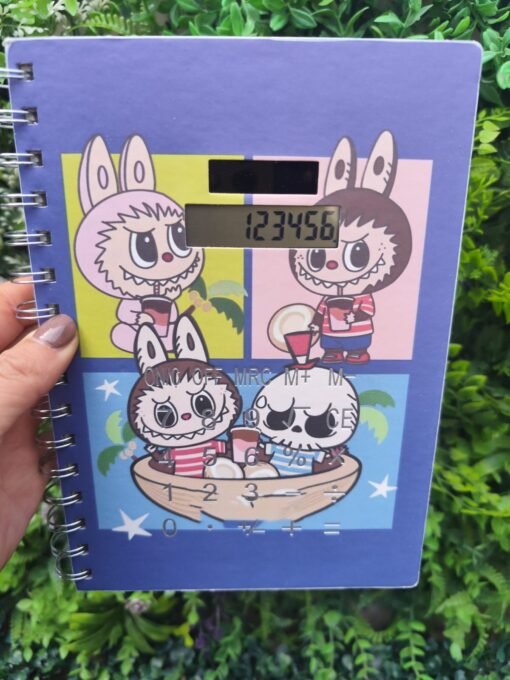 Cuaderno Anillado + Calculadora Labubu